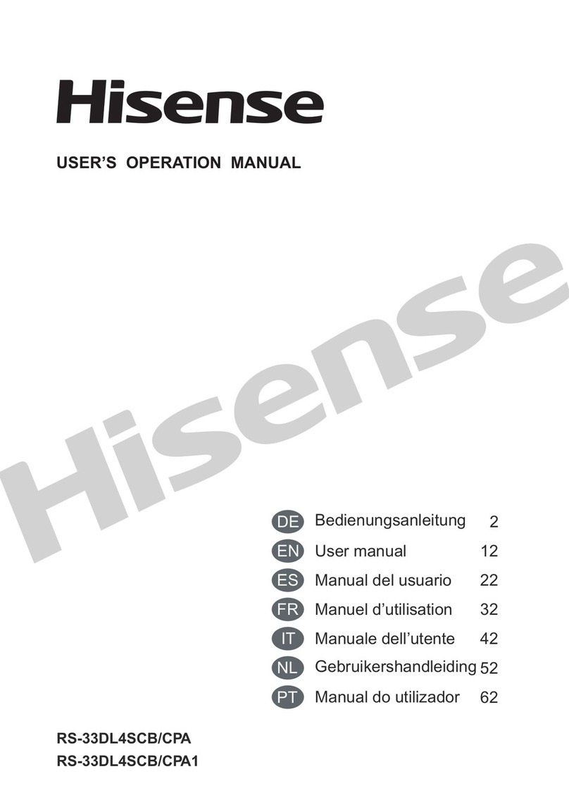 Hisense RS-33DL4SCB/CPA User manual