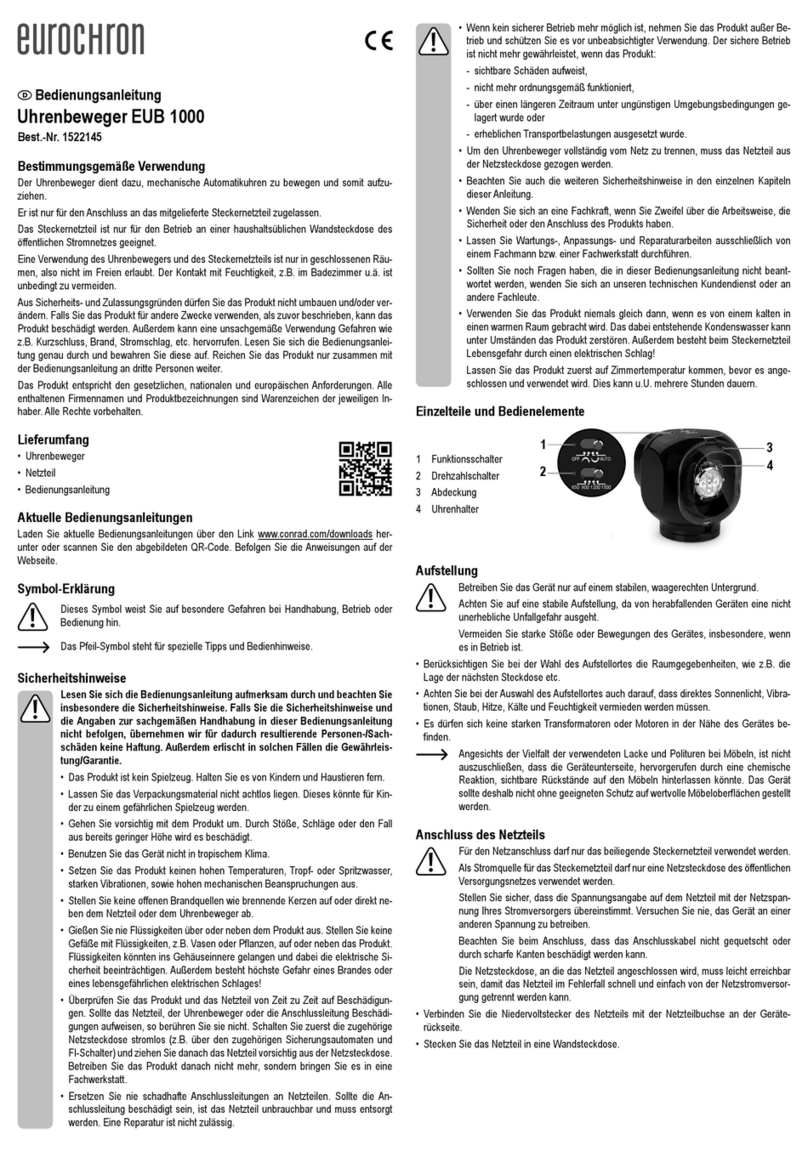 Eurochron EUB 1000 operating instructions