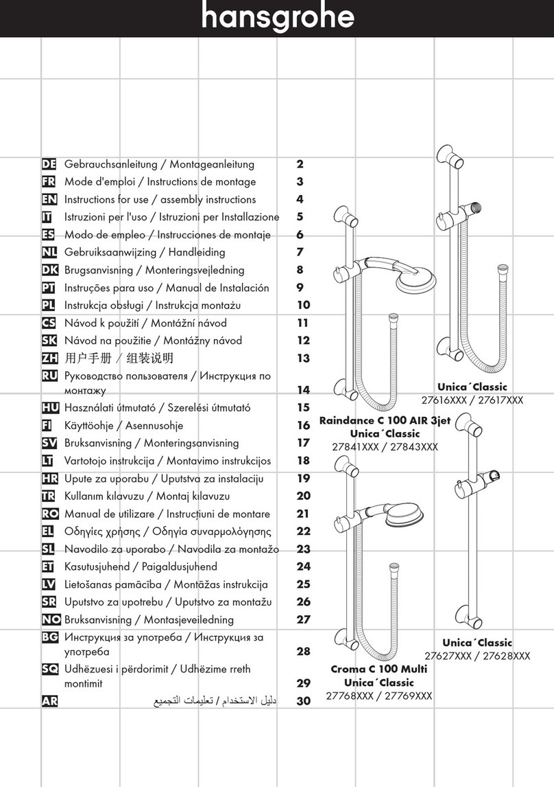 Hans Grohe Raindance S 100 AIR 3-Jet Instructions for use/assembly instructions Hans Grohe Raindance S 100 AIR 3-Jet Instructions for use/assembly instructions