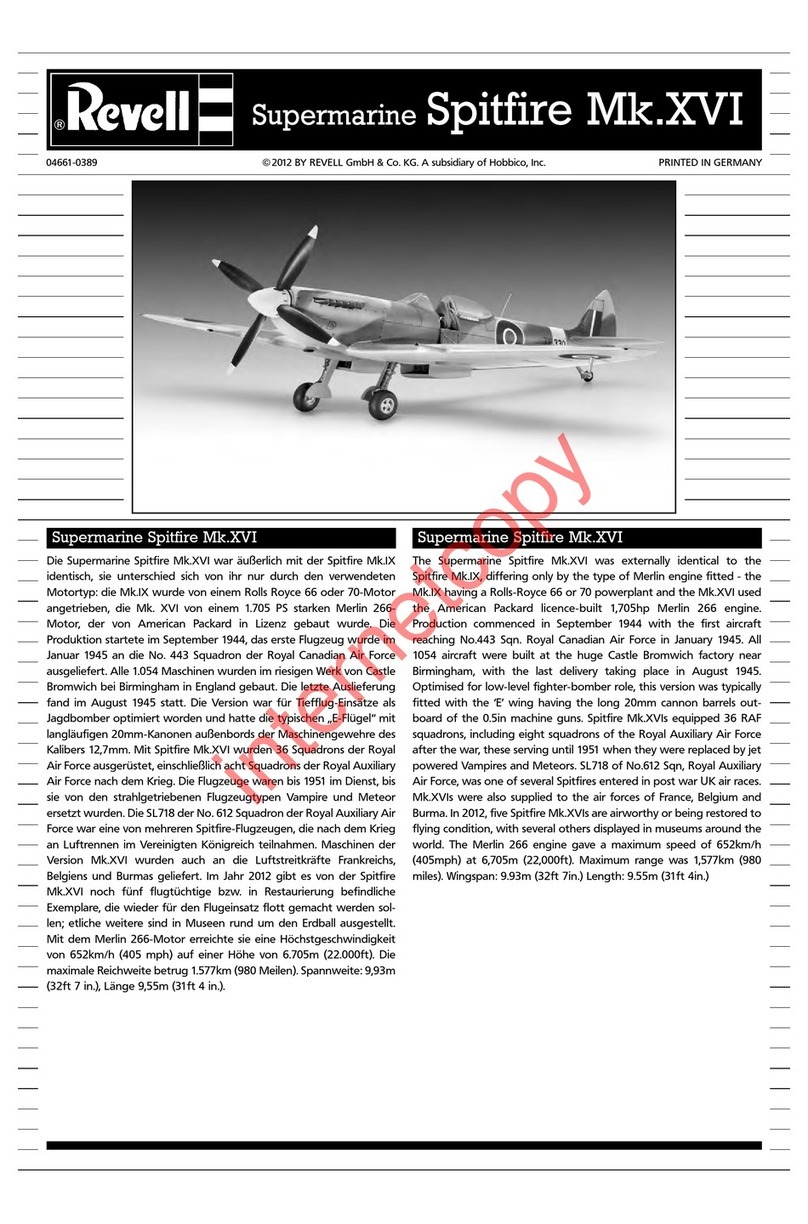 REVELL Supermarine Spitfire Mk.XVI Assembly manual REVELL Supermarine Spitfire Mk.XVI Assembly manual