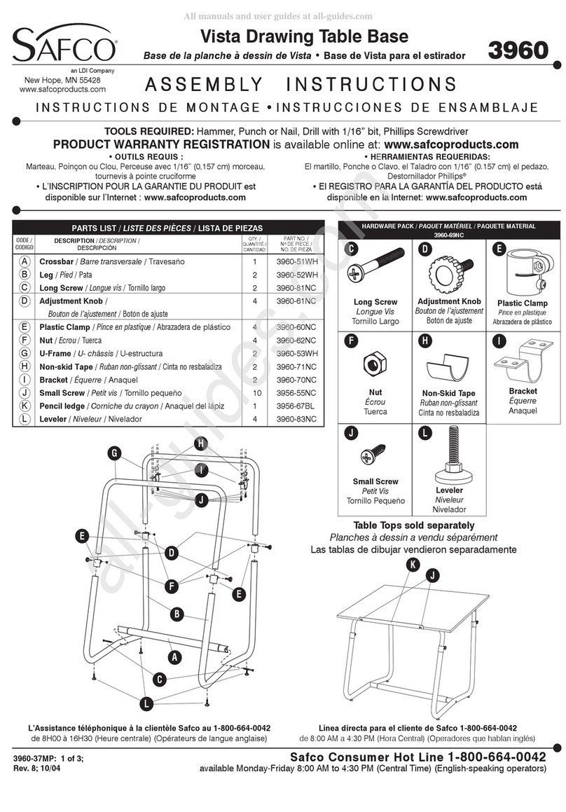 Safco 3960 User manual