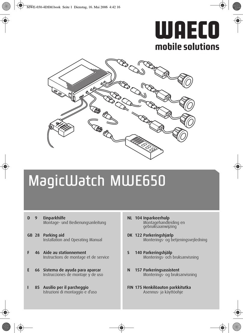 Waeco MagicWatch MWE650 Installation and operating manual