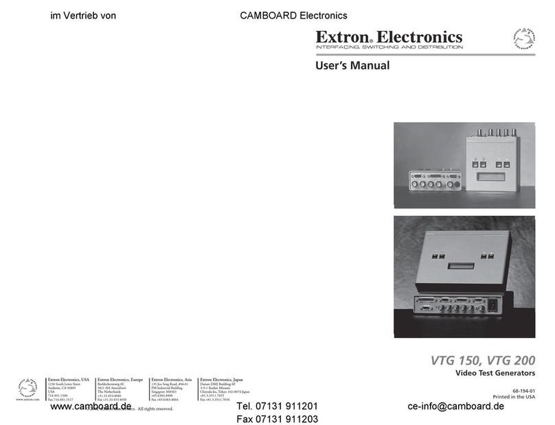 Extron electronics VTG 200 user manual Extron electronics VTG 200 user manual
