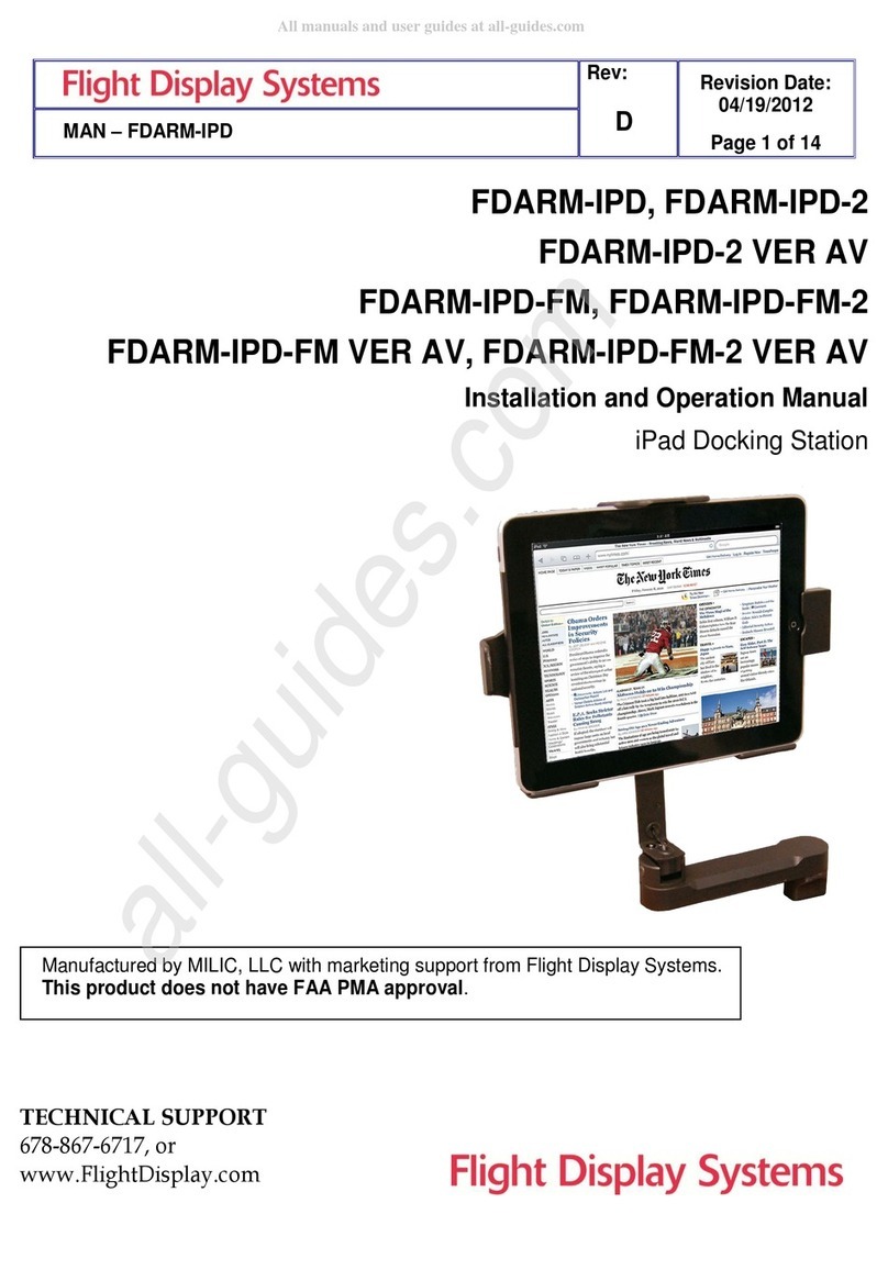 Flight Display Systems FDARM-IPD Installation and operation manual