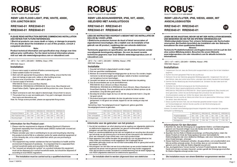 LED Group Robus RRE1040-01 User manual