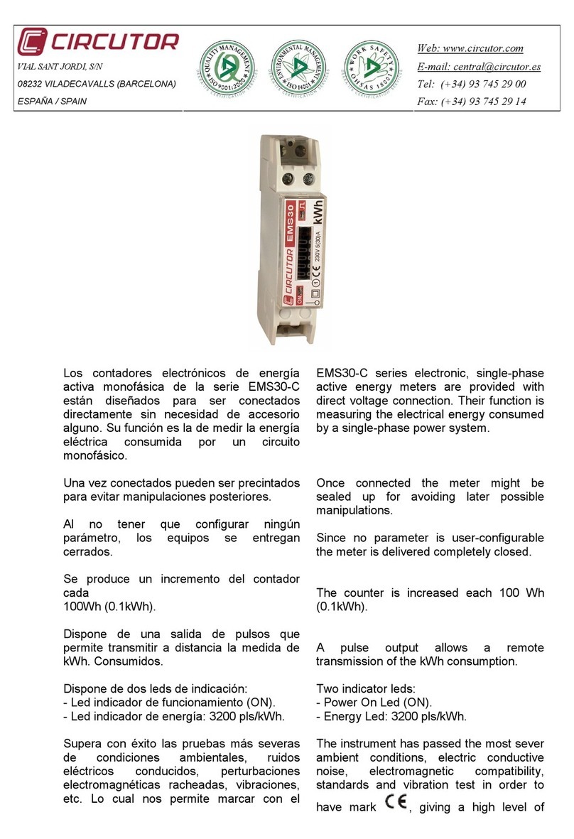 Circutor EMS30-C Series instruction manual