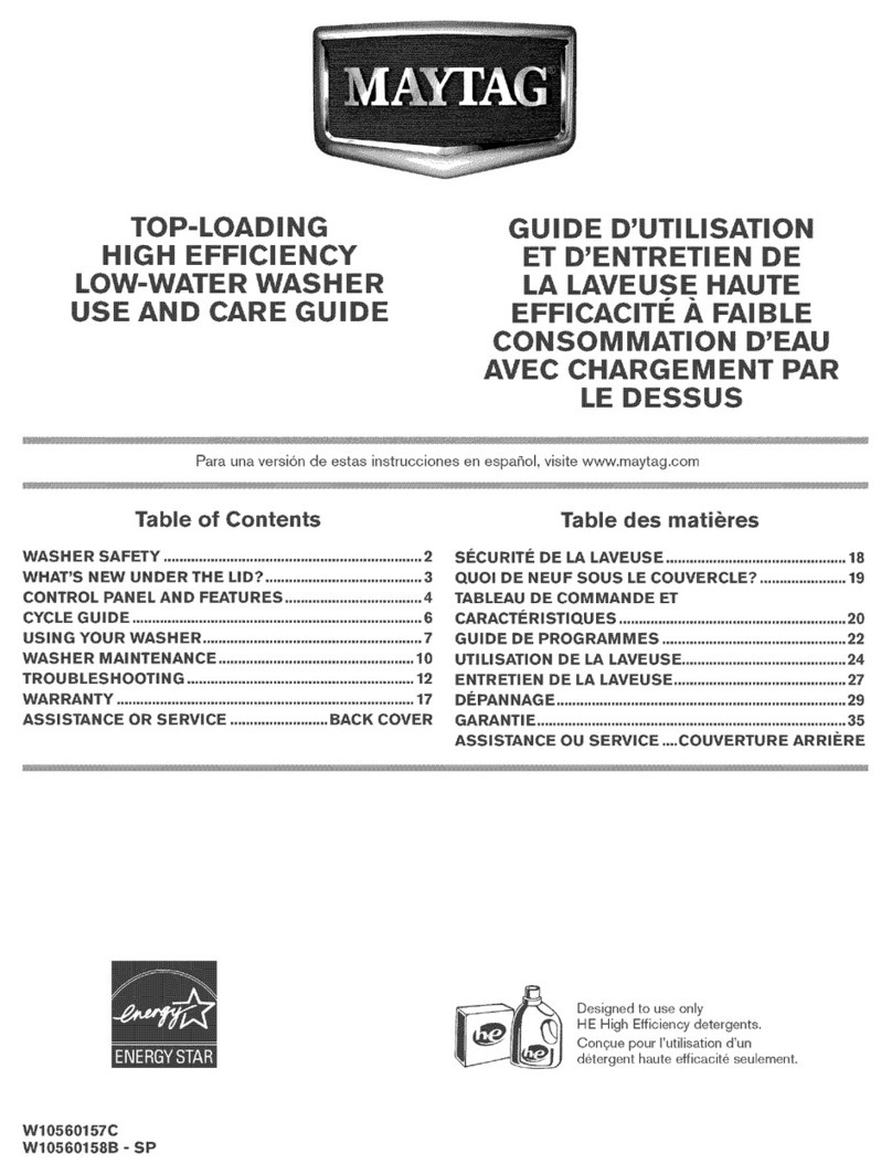 Maytag W10560158B-SP User manual Maytag W10560158B-SP User manual