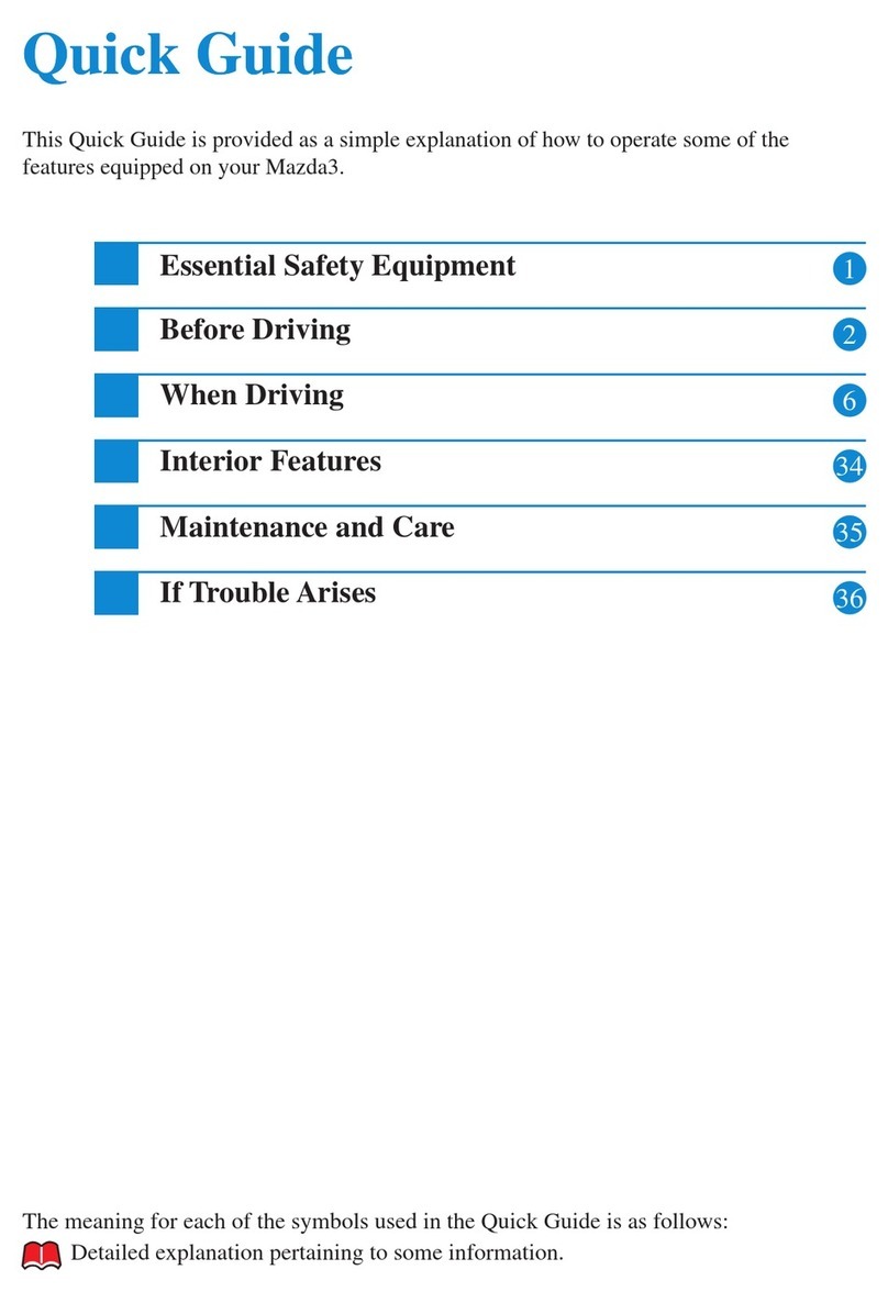 Mazda 2007 Mazdaspeed 3 User manual Mazda 2007 Mazdaspeed 3 User manual
