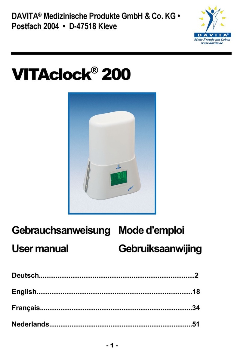 Davita VITAclock 200 User manual