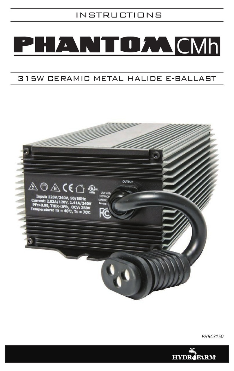 Hydrofarm PHBC3150 instructions