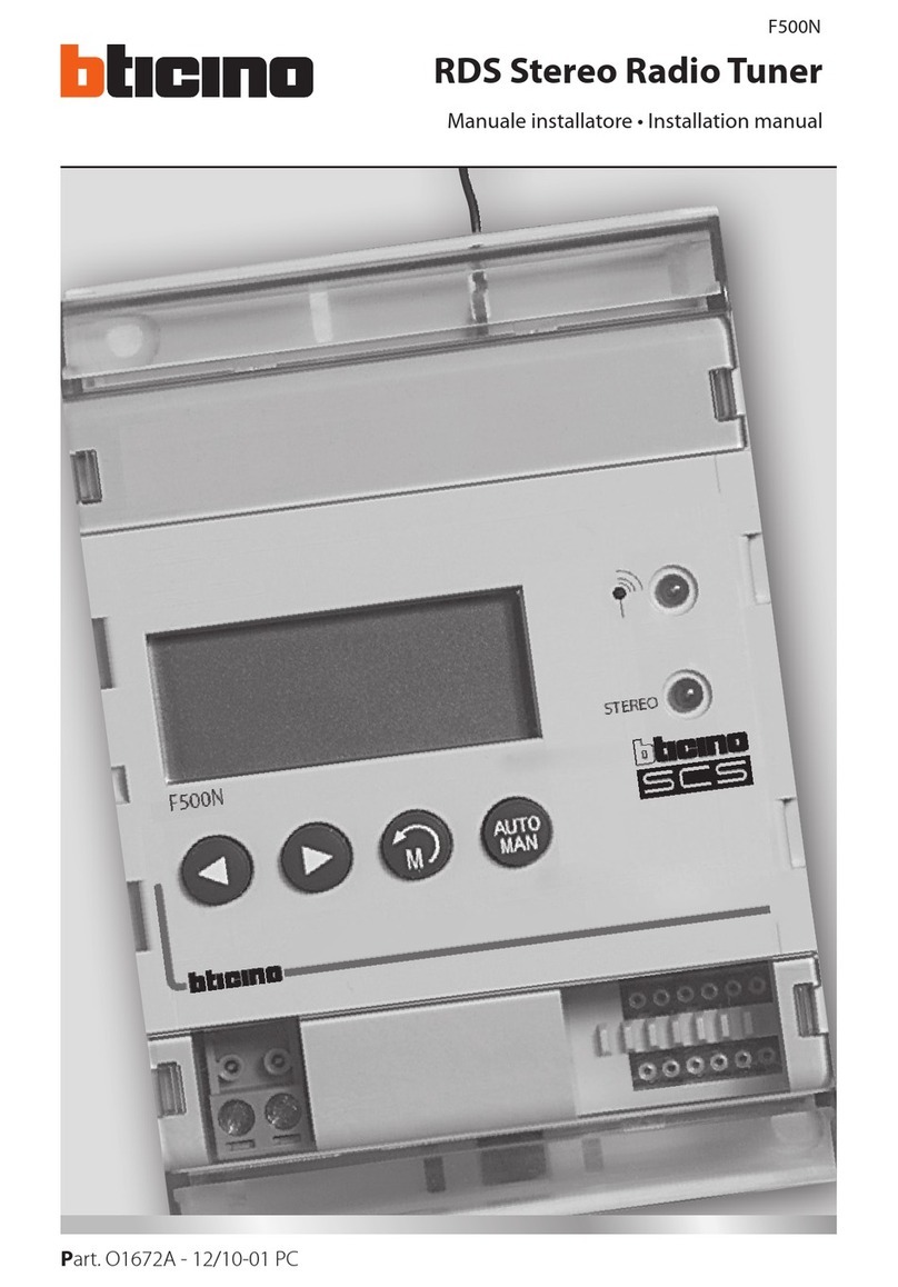 Bticino F500N installation manual