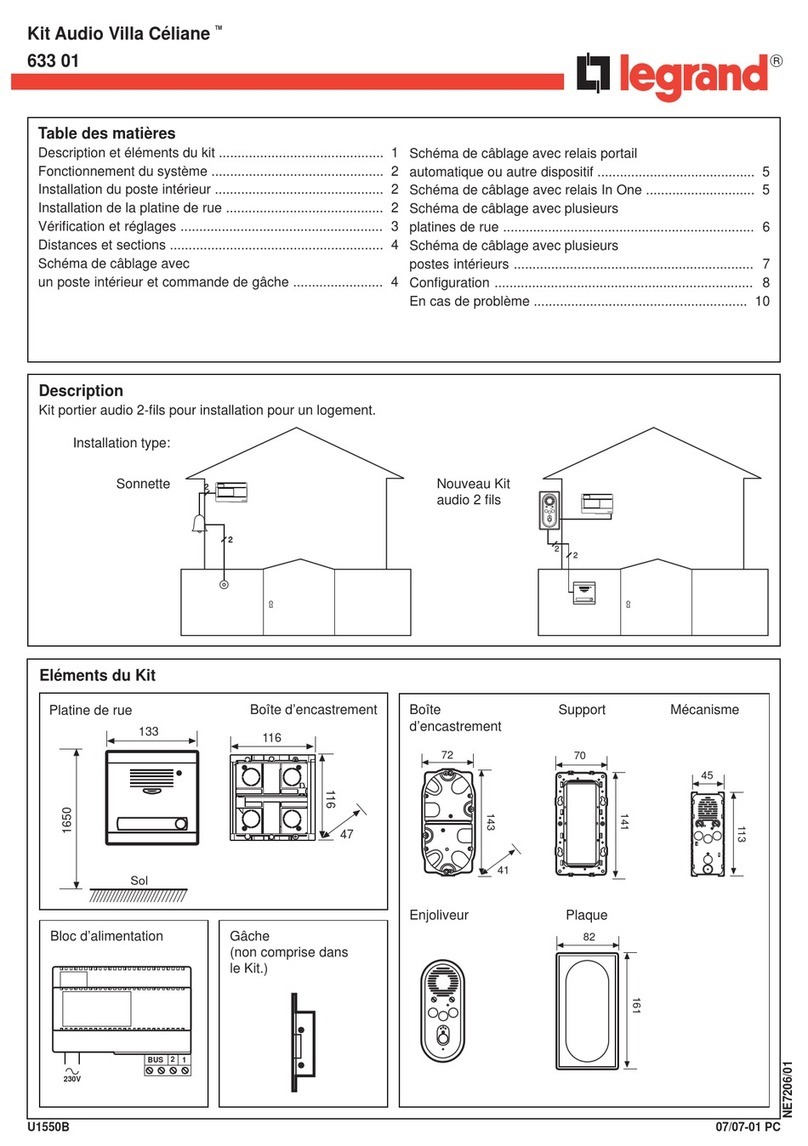 LEGRAND Villa Celiane Audio Kit 633 01 manual