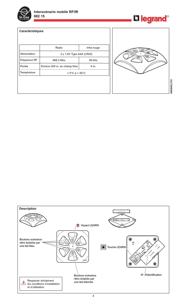 LEGRAND 882 15 manual