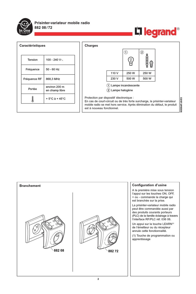 LEGRAND 882 08 User manual