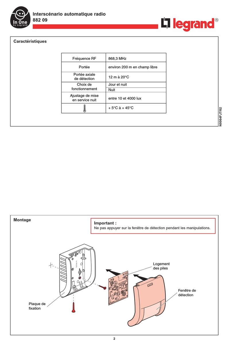 LEGRAND 882 09 manual
