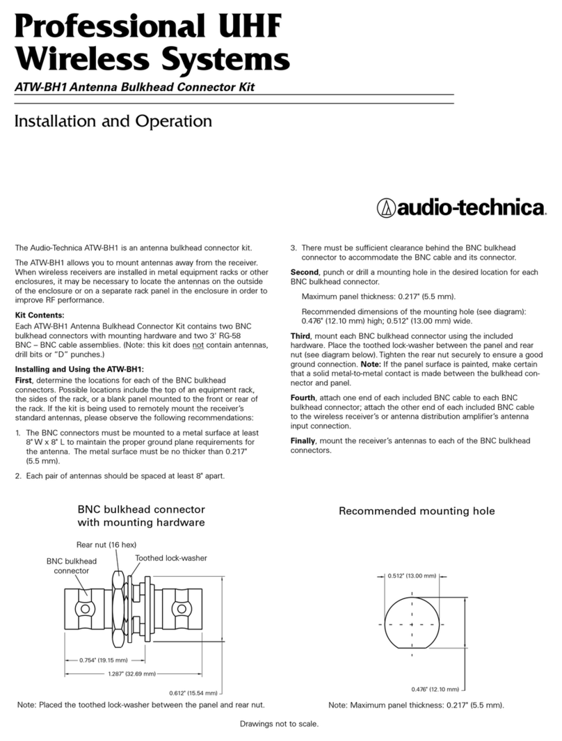Audio Technica ATW-BH1 Owner's manual