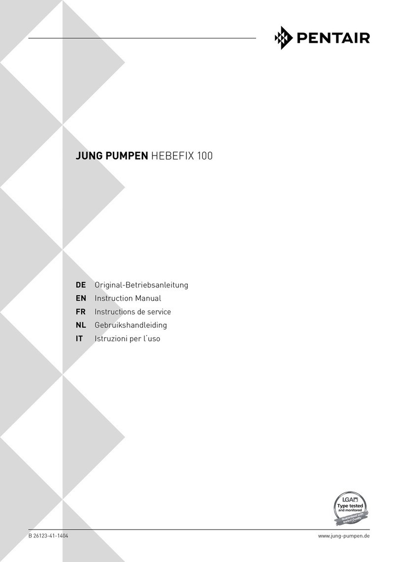 Pentair JUNG PUMPEN HEBEFIX 100 User manual