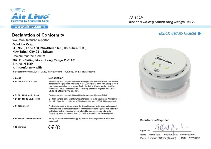 Ovislink AirLive N.TOP User manual Ovislink AirLive N.TOP User manual