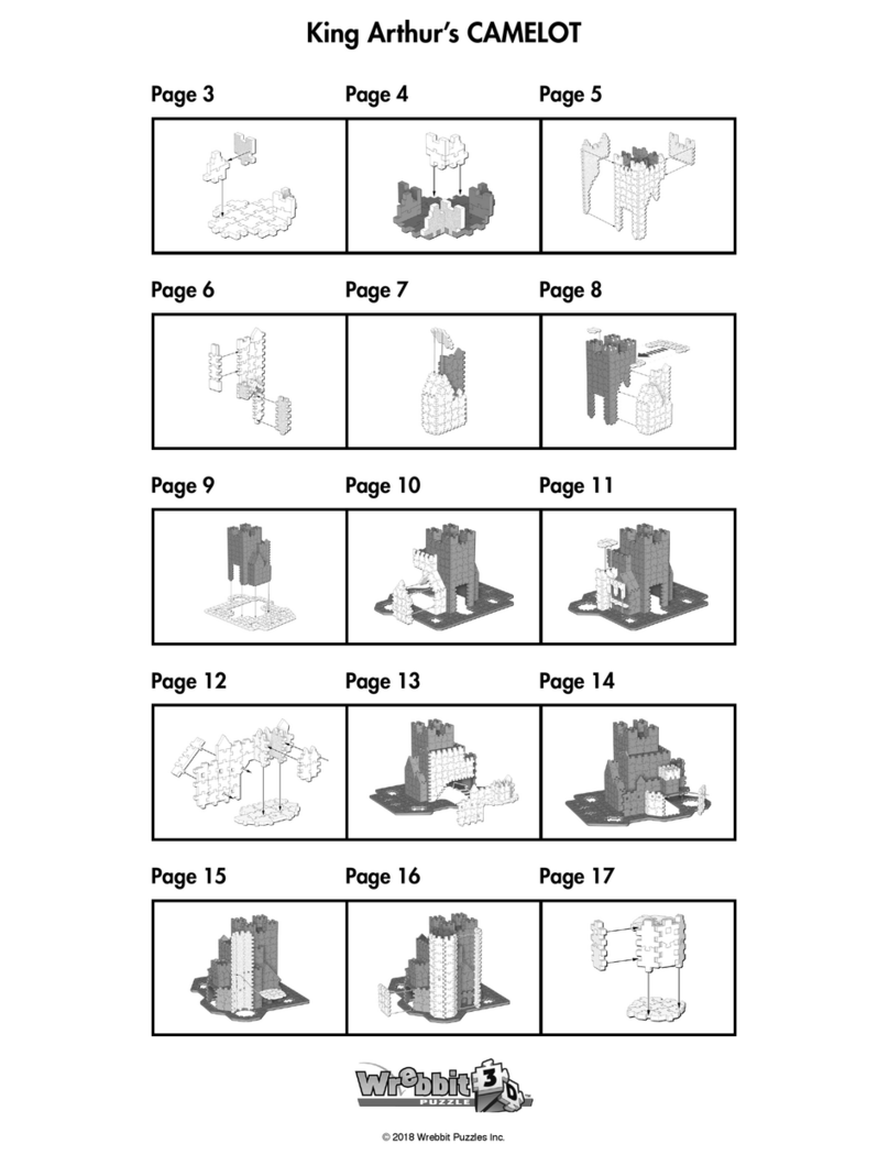 Wrebbit Puzzles King Arthur's CAMELOT Assembly manual