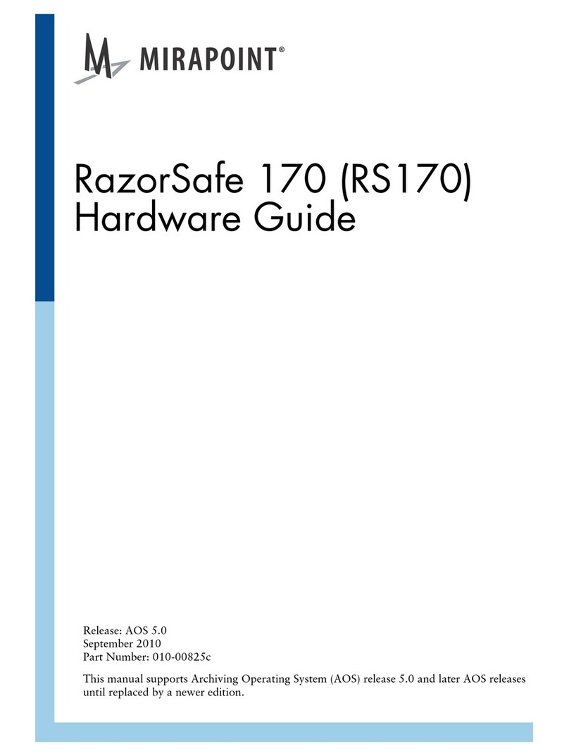 Mirapoint RazorSafe 170 Hardware guide
