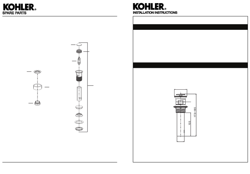 Kohler CLICKER DRAIN 7119A installation instructions