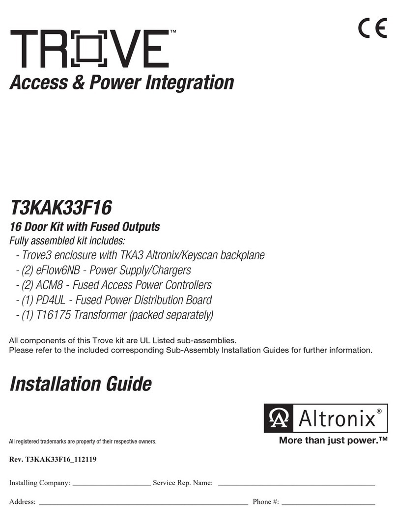 Altronix Trove T3KAK33F16 User manual
