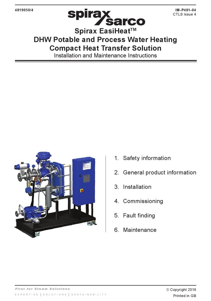 Spirax Sarco EasiHeat Installation and maintenance instructions Spirax Sarco EasiHeat Installation and maintenance instructions