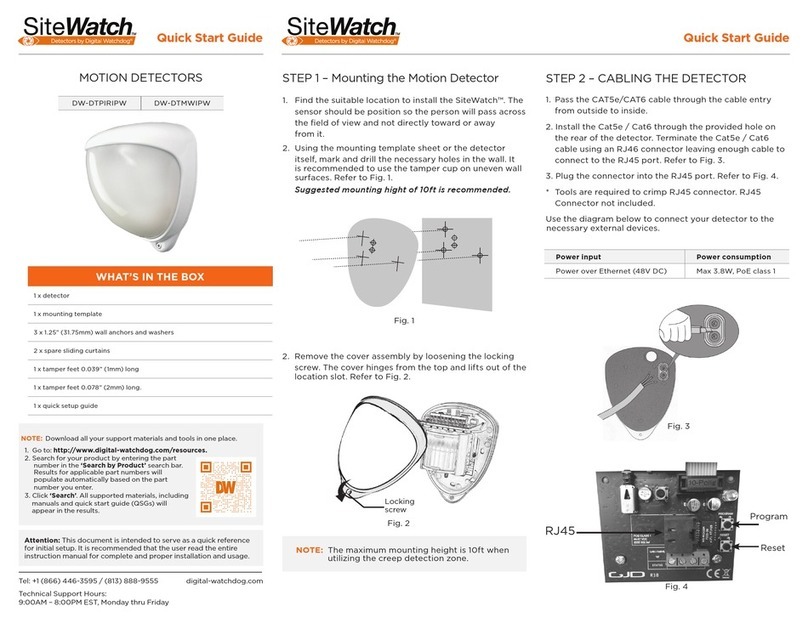 Digital Watchdog SiteWatch DW-DTPIRIPW quick start guide