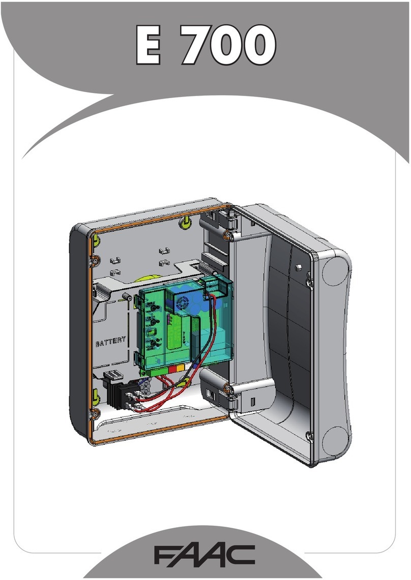 FAAC E700 User manual