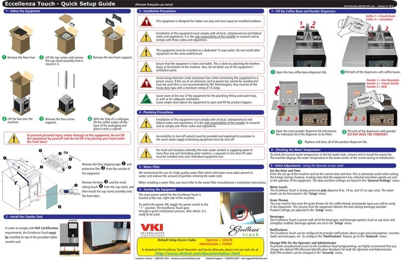 VKI Technologies Eccellenza touch User manual