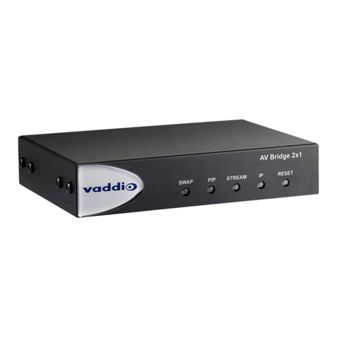 VADDIO AV Bridge 2x1 User manual