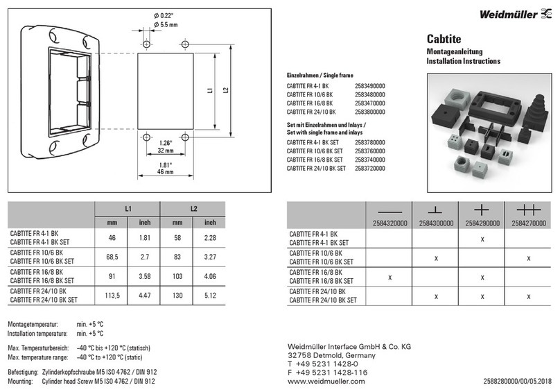 Weidmuller CABTITE Series installation instructions