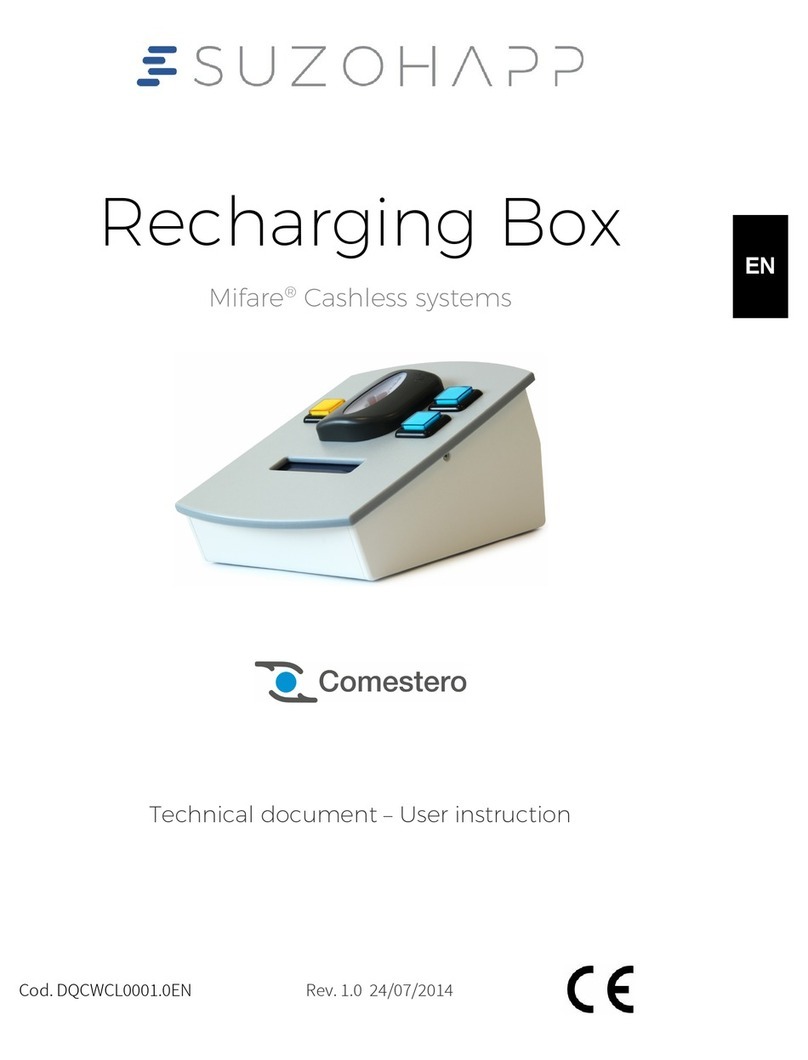 Suzohapp Comestero Mifare Cashless systems Technical document - User instruction Suzohapp Comestero Mifare Cashless systems Technical document - User instruction