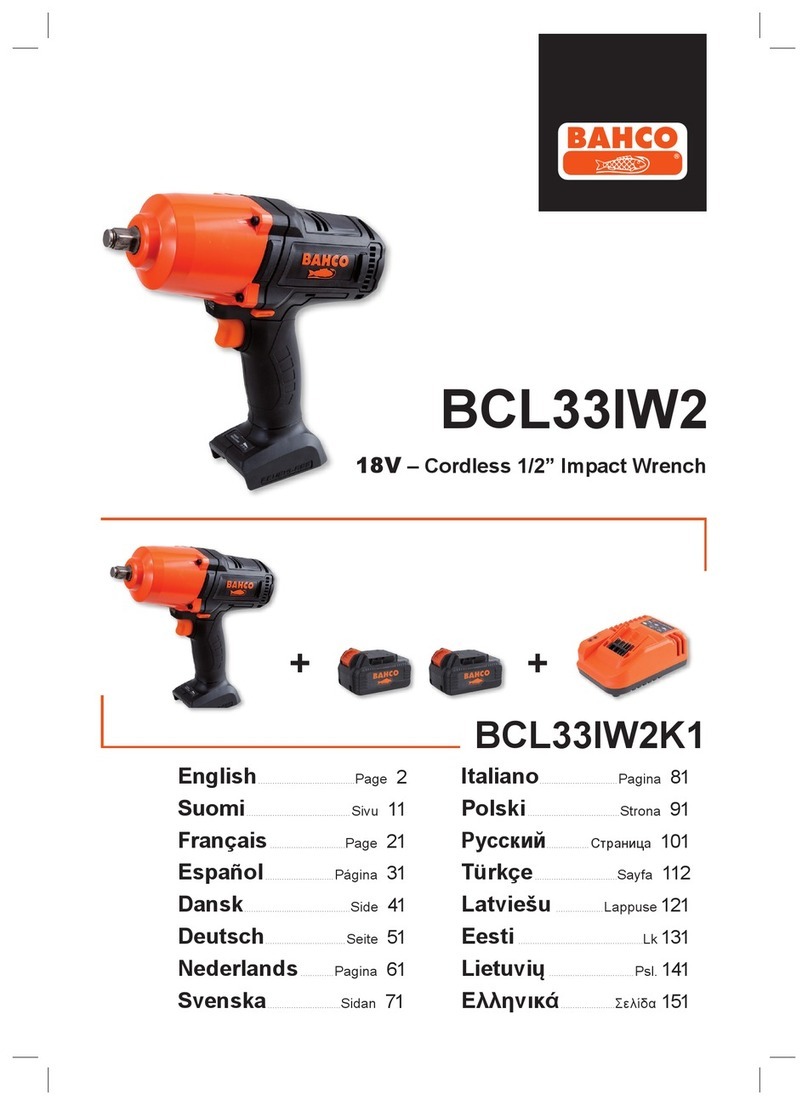 Bahco BCL33IW2 operating instructions