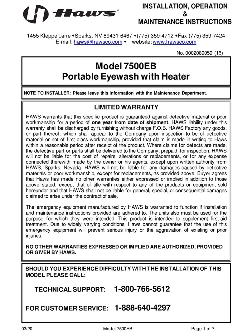 Haws 7500EB Installation, operation & maintenance instructions Haws 7500EB Installation, operation & maintenance instructions