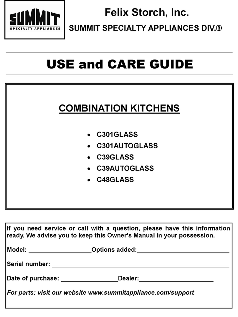 Felix Storch SUMMIT C301GLASS Use and care guide