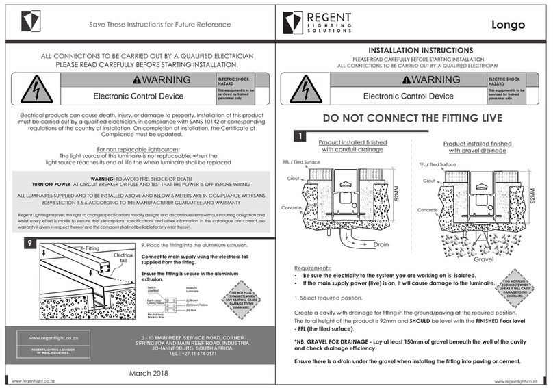 Regent Lighting Solutions Longo User manual
