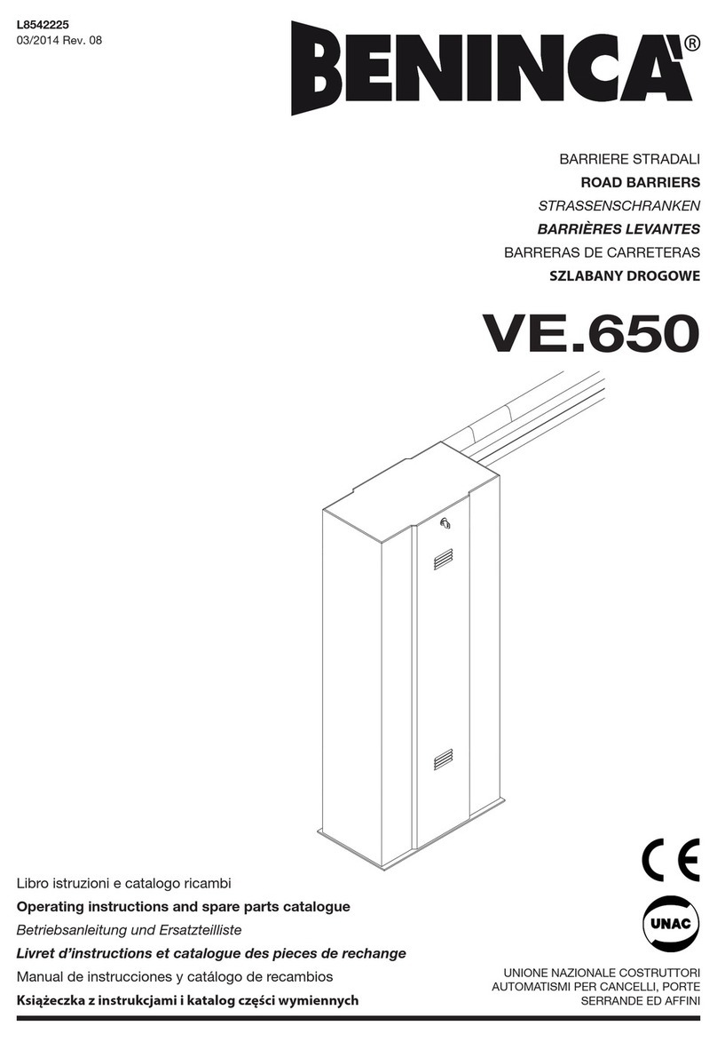 Beninca VE.650 Installer manual Beninca VE.650 Installer manual