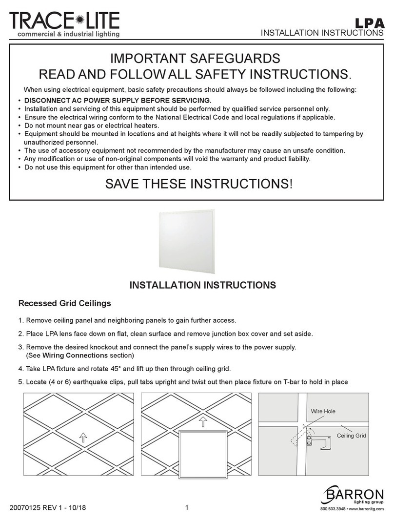 Baron TRACE-LITE LPA installation instructions