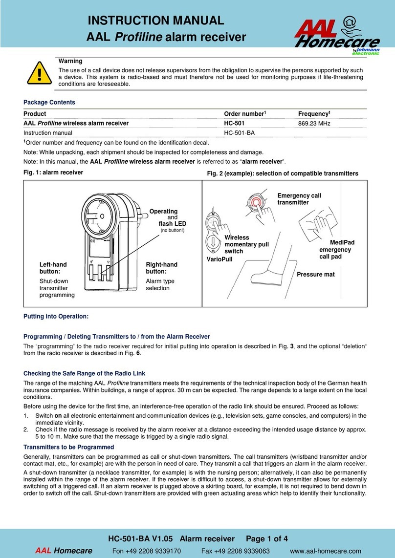 Lehmann electronic AAL Homecare Profiline HC-501 User manual