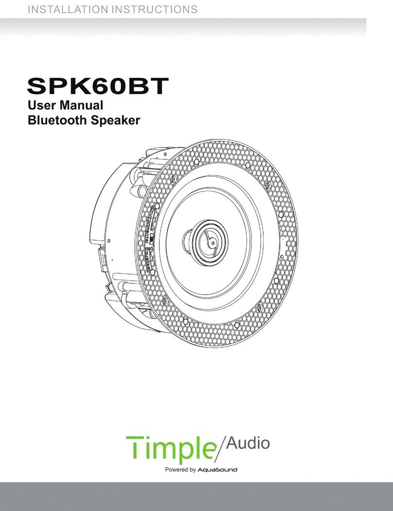 Aqua Sound Timple Audio SPK60BT user manual