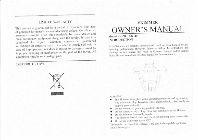 AQUA FORTE SK-30 owner's manual