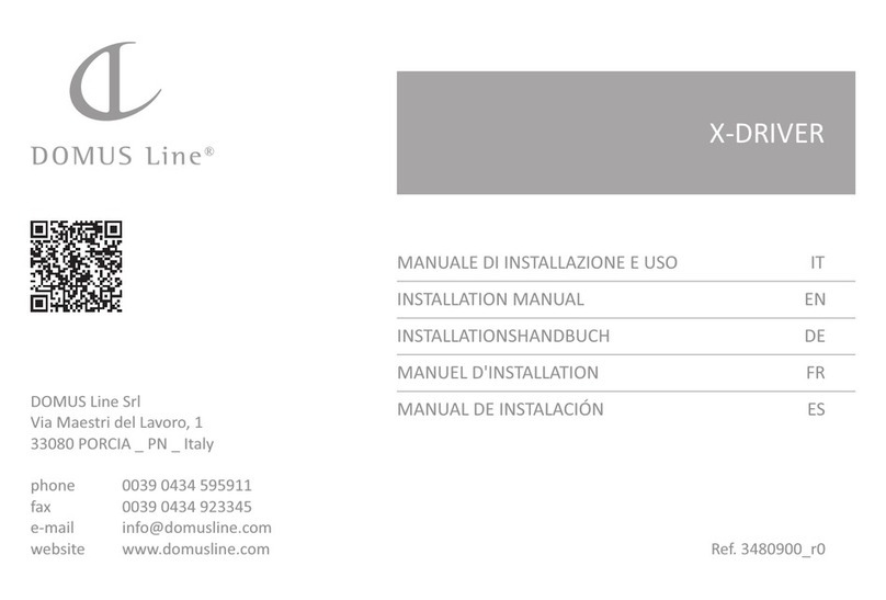 DOMUS LINE X-DRIVER installation manual