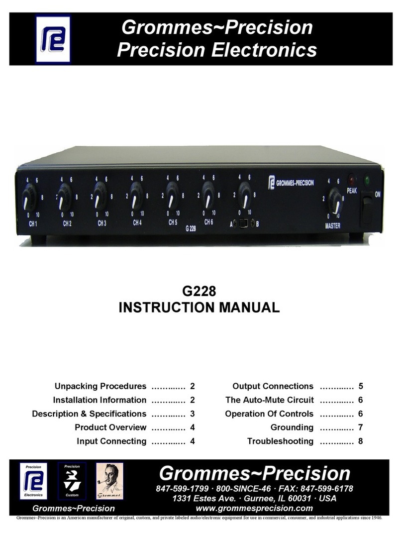Grommes~Precision Precision Electronics G228 instruction manual