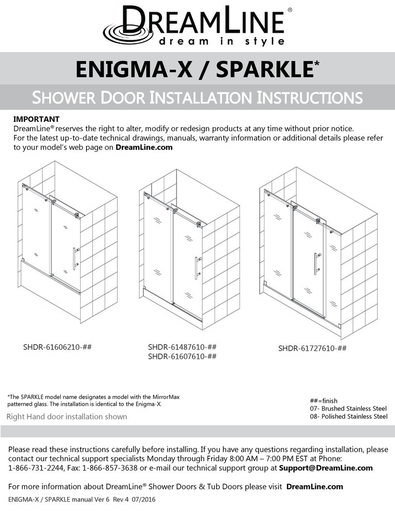 Dreamline SPARKLE installation instructions