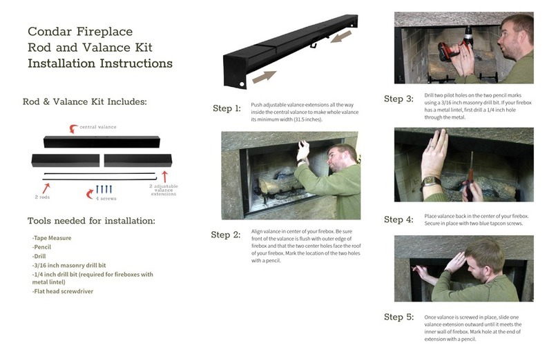 Condar Rod and Valance Kit installation instructions Condar Rod and Valance Kit installation instructions