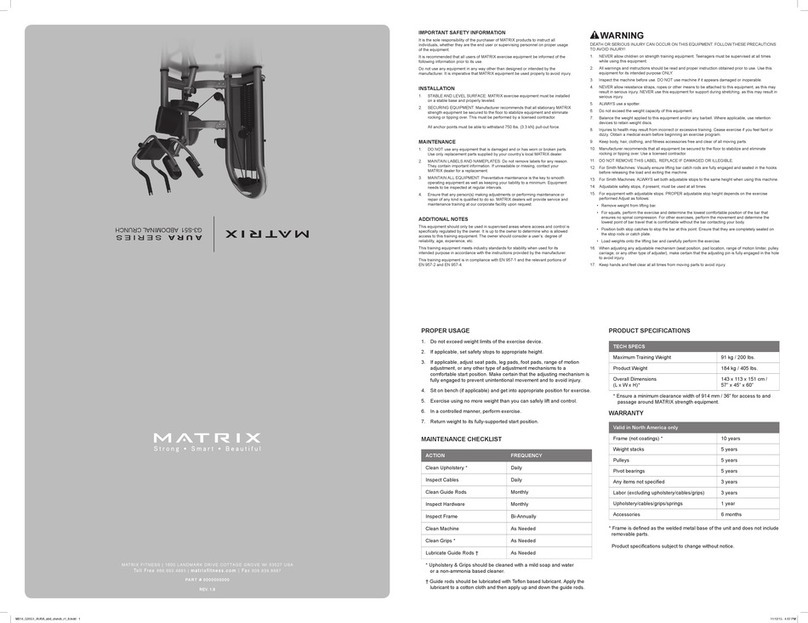 Matrix AURA Series User manual