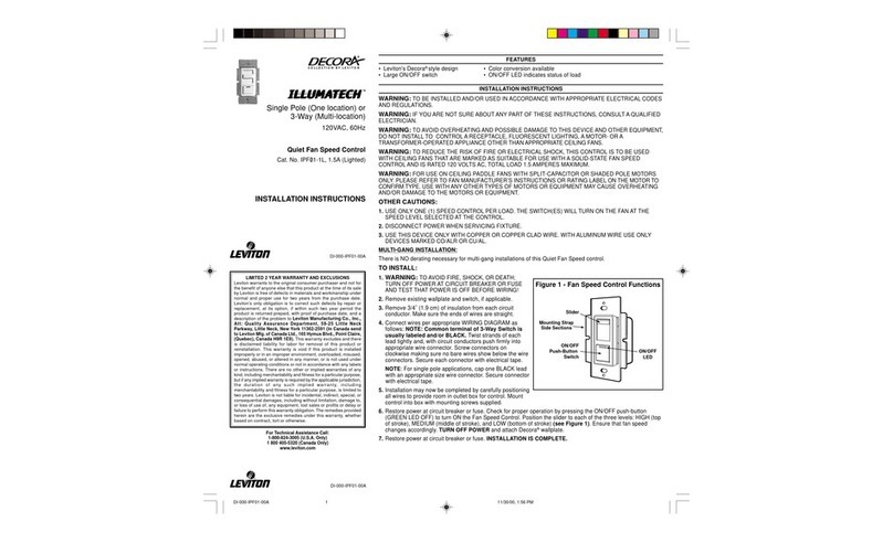 Leviton Decora Illumatech installation instructions