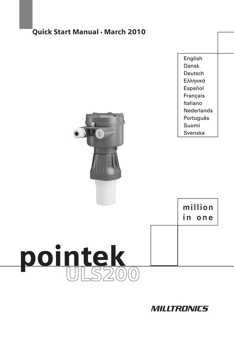 Milltronics pointek uls200 Quick start manual