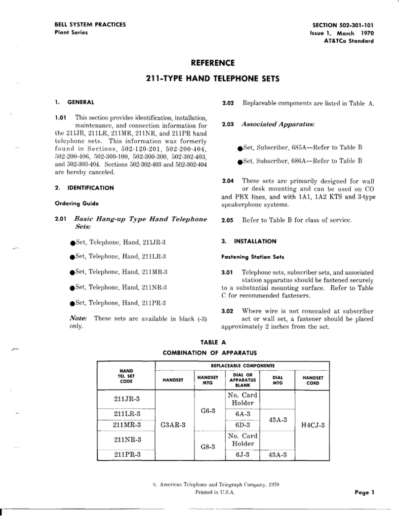 Bell System Practices 200 Series Service manual